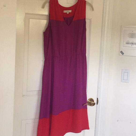 LOFT Dresses & Skirts - Color block shift dress